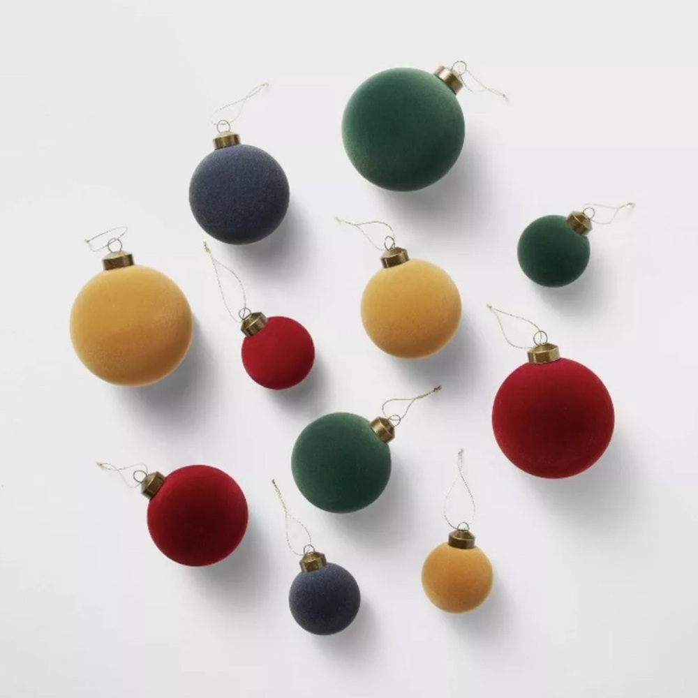 NIB - Threshold Studio McGee Set of 11 Velvet Christmas Ornaments Target 2023